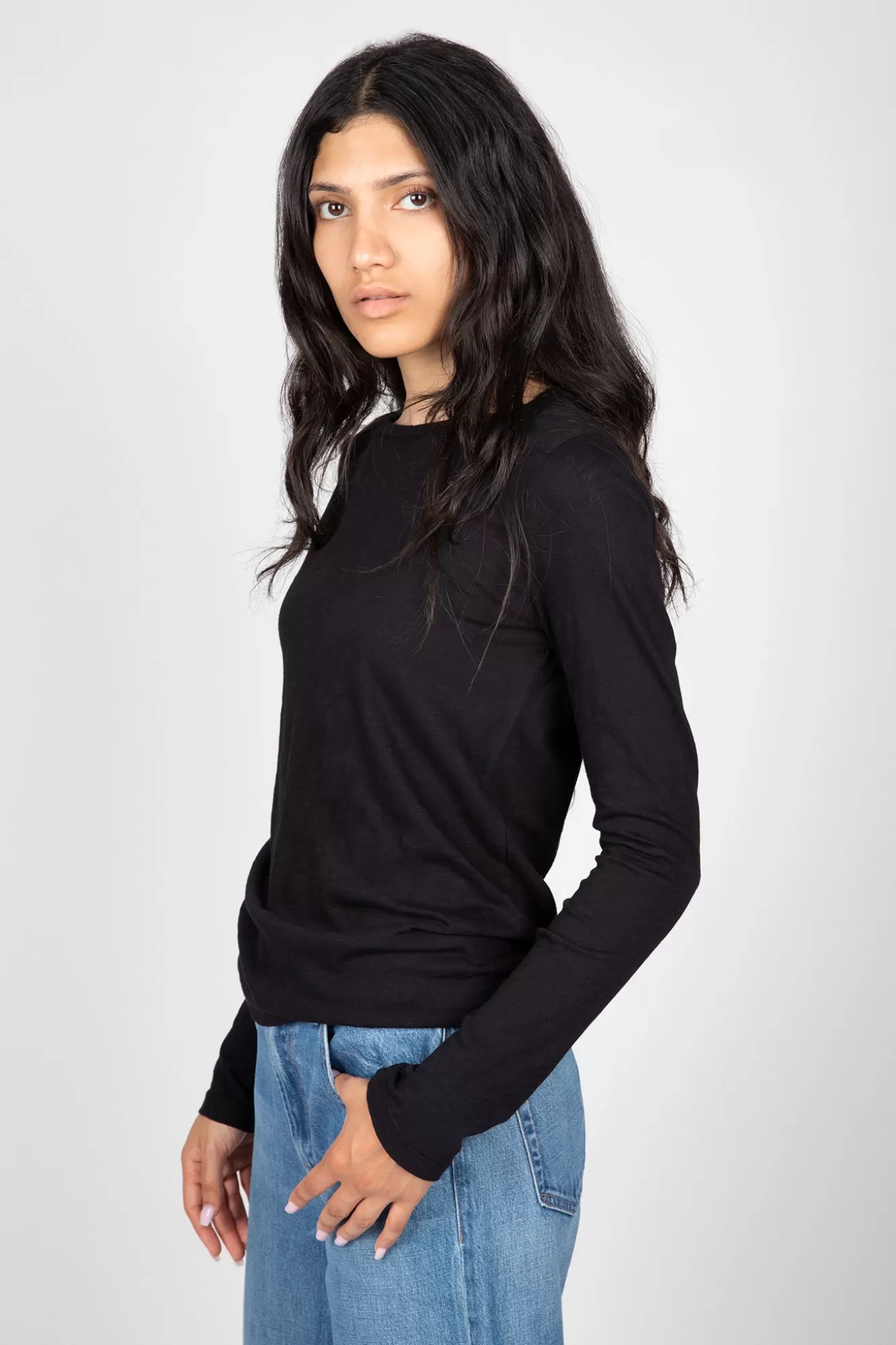 Clearance Lizzie Original Slub Long Sleeve Tee T-Shirts