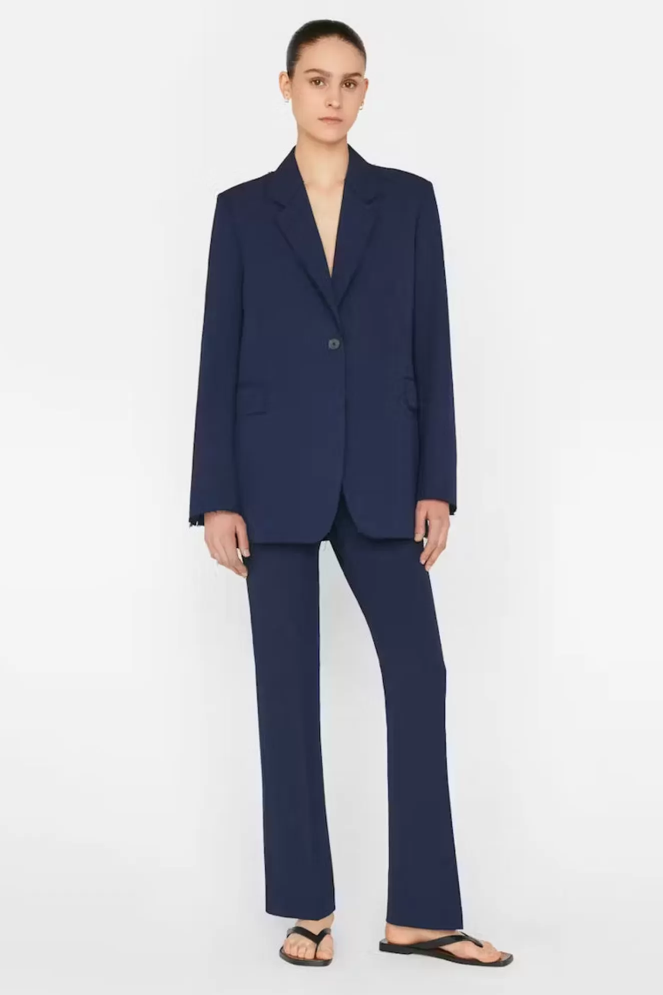 Cheap Oversized Raw Edge Blazer Jackets & Coats