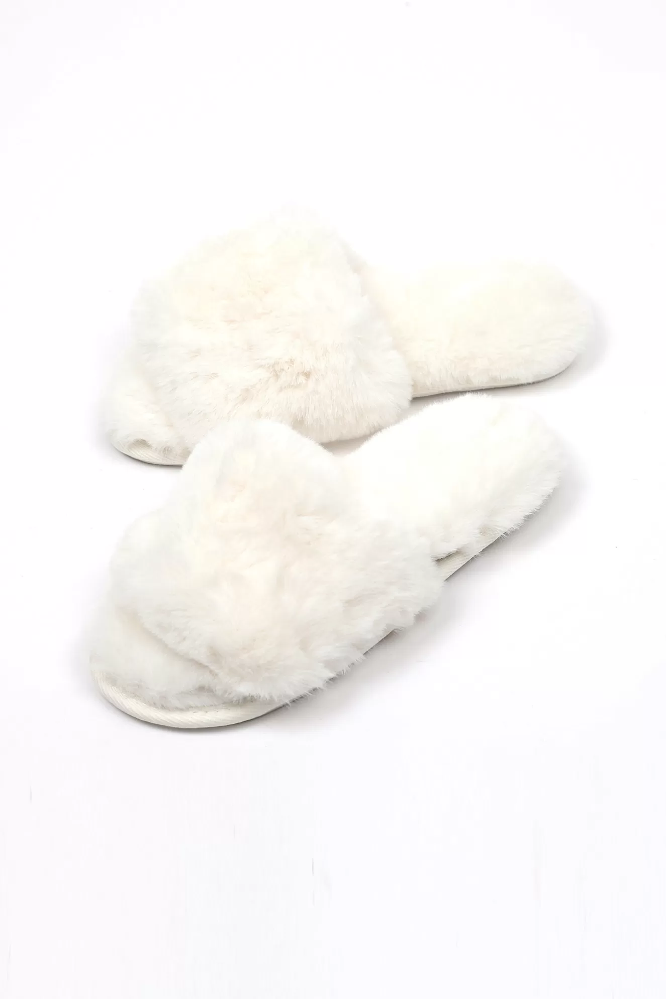 Sale Waterfront Solid Faux Fur Slide Slippers